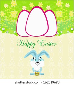 Greeting Card with Easter bunny 