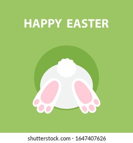 Greeting Card For Easter With Bunny. Vector Illustration