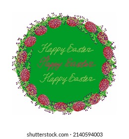 Greeting card for Easter. Cute funny illustration.
