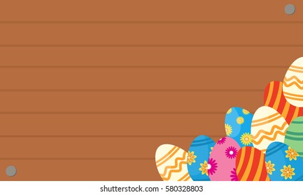 Greeting card of easter egg backgrounds