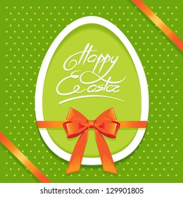 Greeting card with Easter egg symbol