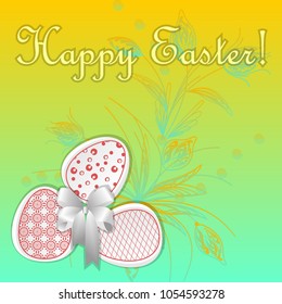 Greeting card with easter eggs
