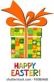 greeting card. easter gifts isolated on white background. Vector Illustration
