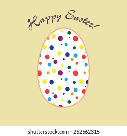 Greeting card for Easter holidays. Traditional pisanka design. 