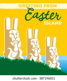 Greeting card from Easter Island
