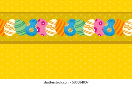 Greeting card of easter theme with egg