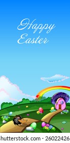 greeting card for Easter vector