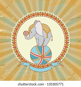 Greeting card with elephant