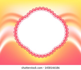 Greeting card empty with frame