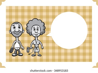 Greeting card with family couple - just add your text