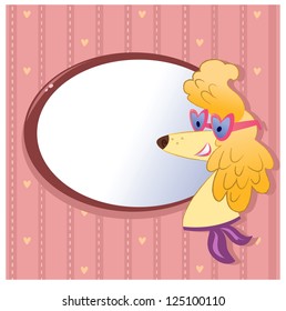 Greeting card with fashion dog