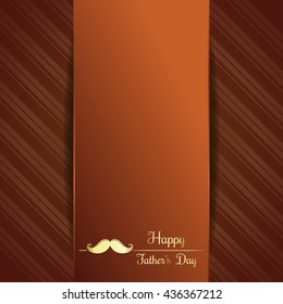Greeting card for Father's Day celebration. Happy Father's Day. Graceful gold lettering on a retro background. Vector illustration