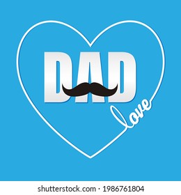 Greeting card for father's day. vector illustration.