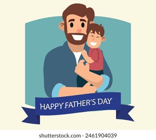 greeting card for Father's Day. vector illustration.