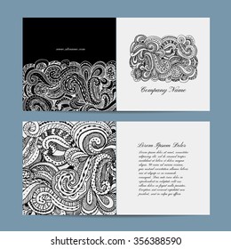 Greeting card, floral designn. Vector illustration