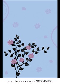 Grußkarte mit floralen Elementen