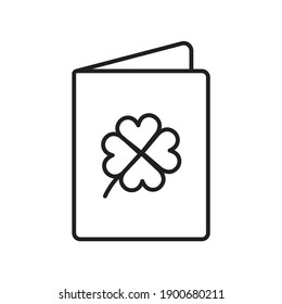 Greeting Card floral line icon