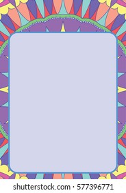 Greeting card with floral mandala.