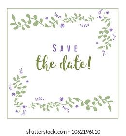 greeting card with floral ornament background, wreath design