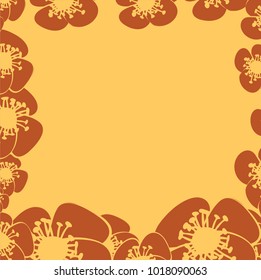 Greeting card with floral ornament and hand-written lettering"Thank you" Cute, bright background with watercolor flowers. All elements are editable (under clipping Mask ).