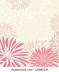 greeting card floral with place for text