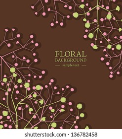greeting card floral with place for text