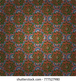 Greeting card. Floral seamless pattern. Floral wall art painting for home. Vector abstract flowers. Wedding invitation template. Floral card. Green, orange and brown spring flowers.