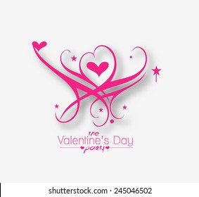 Greeting card floral vector design element.