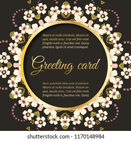 Greeting card, Floral Wedding felicitation elegant invite,  thank you,  greenery,  bouquet, template , gift certificate, party invitation, congratulation ,flower frame