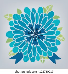 Greeting card with flower