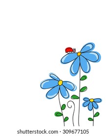 Greeting card with flower