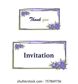 Greeting card Flower Design with Crocus Flower and Text. 