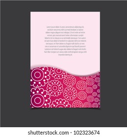 Greeting Card with flower pattern