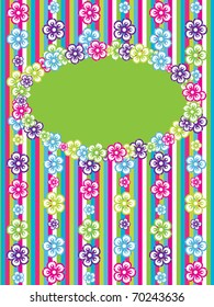 Greeting card with flower pattern
