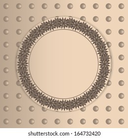 greeting card with flower pattern in ethnic style