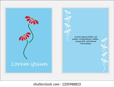 greeting card flower vector.