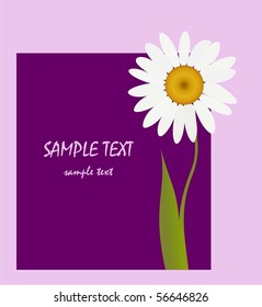 greeting card with flower vector