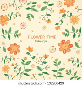 greeting card with flowers