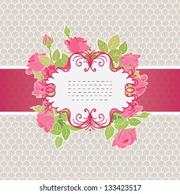 Greeting card with flowers