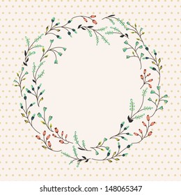 Greeting card with flowers 