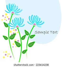 greeting card with flowers