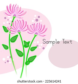 greeting card with flowers