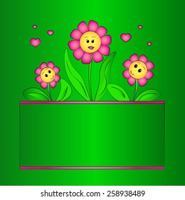 Greeting card with flowers 