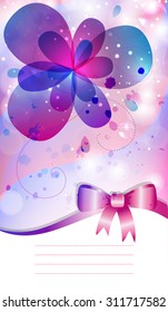Greeting card with flowers