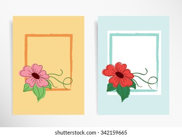Greeting card with flowers