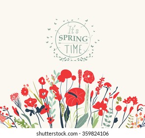 greeting card with flowers
