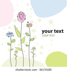 Greeting Card with Flowers