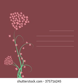 Greeting card with flowers