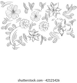 Grußkarte mit Blumen