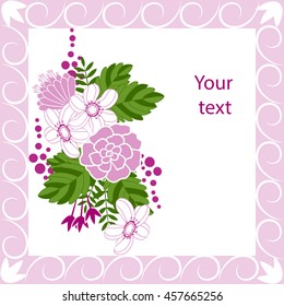 Greeting card with flowers